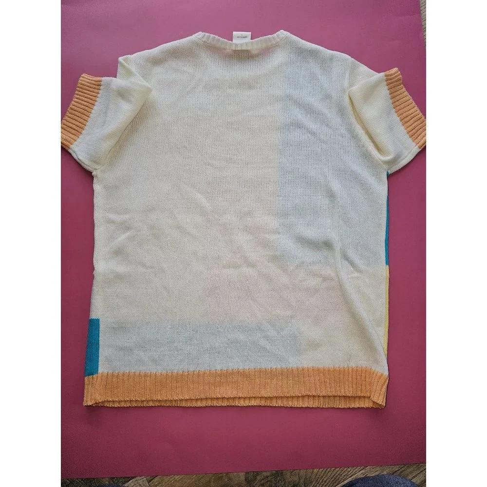 Blair short sleeve colored block sweater size Small - Picture 6 of 6